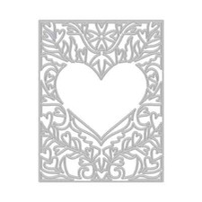 Hero Arts "HEART FLOURISH COVER PLATE" Steel Fancy Dies 2023