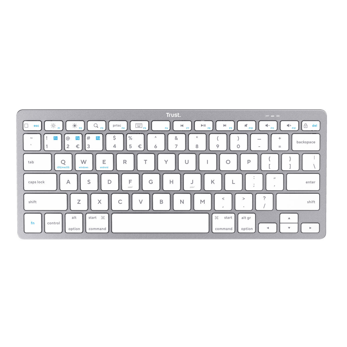 Tastiera Wireless Trust 24653 Qwerty in Spagnolo Qwertz Tedesco