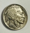 1936-P Buffalo Nickel XF W/ Full Date & Almost Full Horn As Pictured # NA BN 11