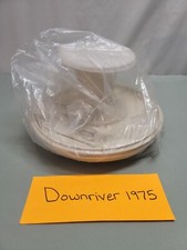 VTG Tupperware Serve It All Set Pedestal Plate Chip Dip Cake Stand Almond 1532-3