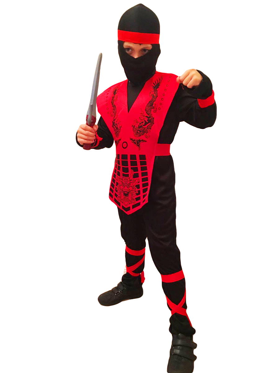 Magicoo Ninja Skelett Kostu00fcm Kinder Jungen Halloween Gru00f6u00dfe 122-128 Schwarz Blau 3-teilig - Ninjakostu00fcm Kind Junge