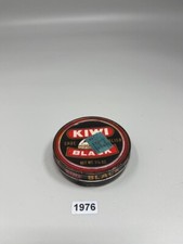 Vintage KIWI Black Shoe Polish Tin 1 1/8 Oz.