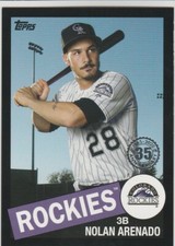 Nolan Arenado 2020 Topps 1985 35th Anniversary #85-41 Rockies Black SP 136/299