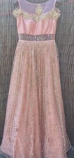 Prom/ Formal Event, blush pink and gold embroidery Dress