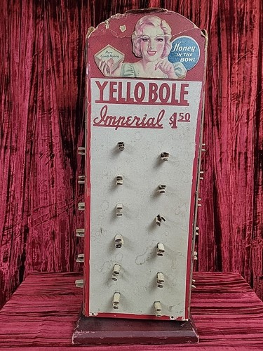 Letrero de exhibición de tienda giratorio pipa de tabaco Yello Bole vintage de 4 caras PUBLICIDAD - Imagen 5 de 23