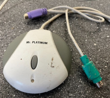 Mr. Platinum PS/2 Wired Mouse Receiver Model 020019707 Dual Connectors