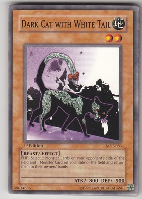 YU-GI-OH Dark Cat with White Tail C EN MFC-083 Schwarze Katze mit Weißen Schwanz