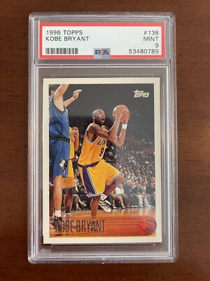 【NBA】Kobe Bryant 1996 Topps #138RC PSA9 1996 Topps Kobe Bryant Rookie RC #138 PSA 9 MINT HOF Centered and