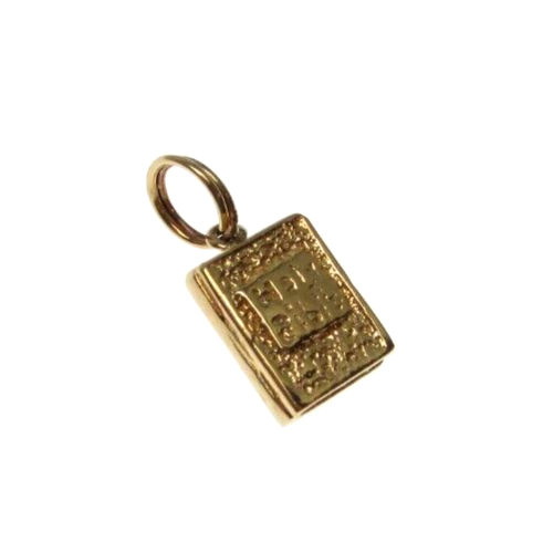 Danecraft 24KT Gold Over Sterling Holy Bible Necklace Pendant