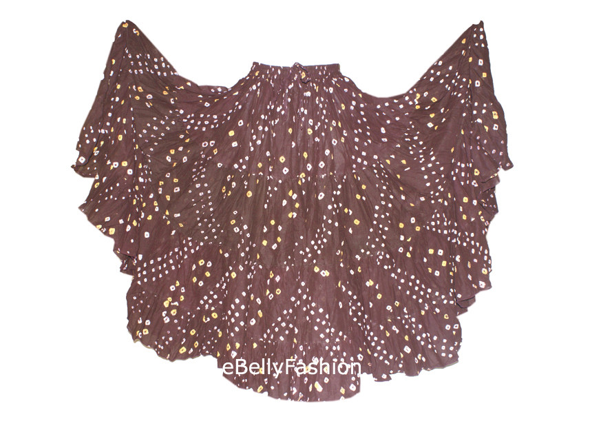 Gonna Zingara In Cotone 25 Iarde ATS Tribal 4 Livelli Danza Del - Foto 8