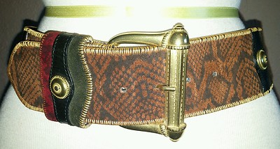 Linea Pelle Patchwork Italy Leather Anthropologie Brass  display picture 3