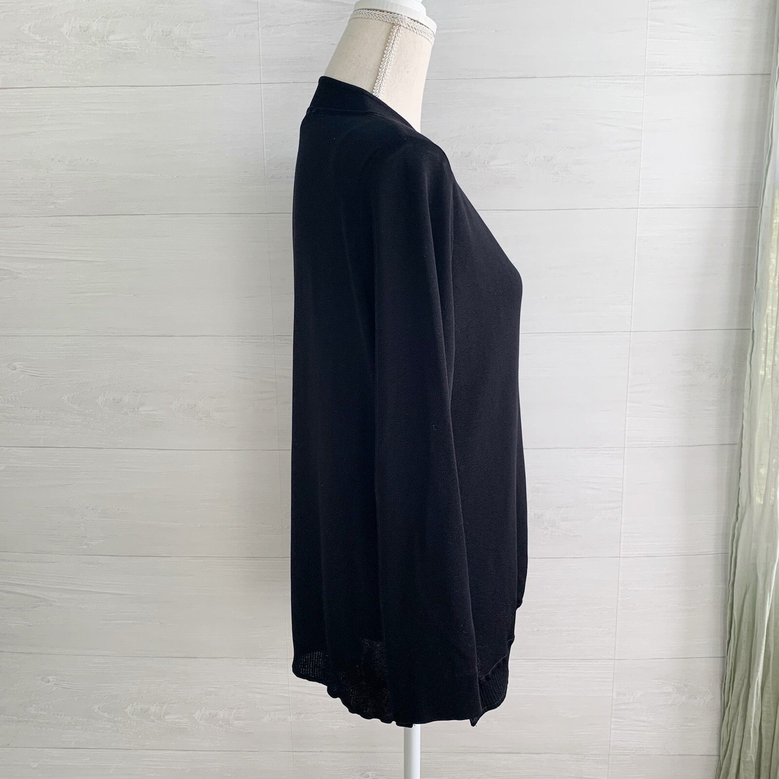 Exclusively Misook - Black button front cardigan … - image 4