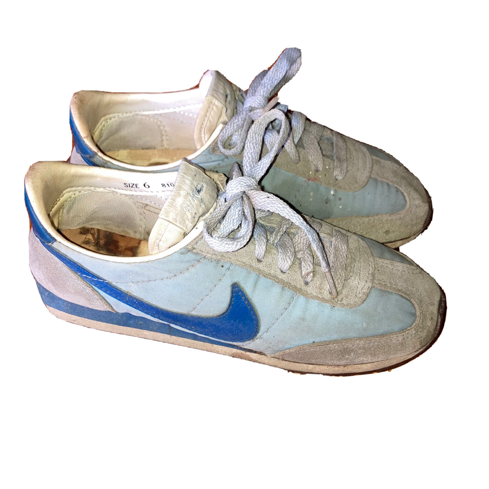 RARE 80's NIKE Women's WHITE BLUE GRAY Made In Korea eBay