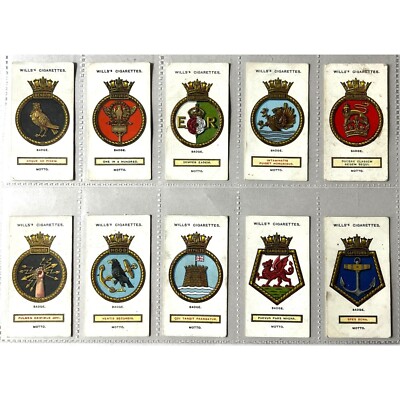 wills cigarette cards ships badges Tobacco Cards - Wills - 1925 - 