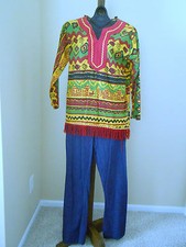 Teen Hippie Costume Small Retro 1960's