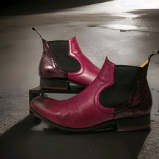 John Fluevog 7th Heaven Chelsea Boots Custom Burnished Ombr Leather Women 9