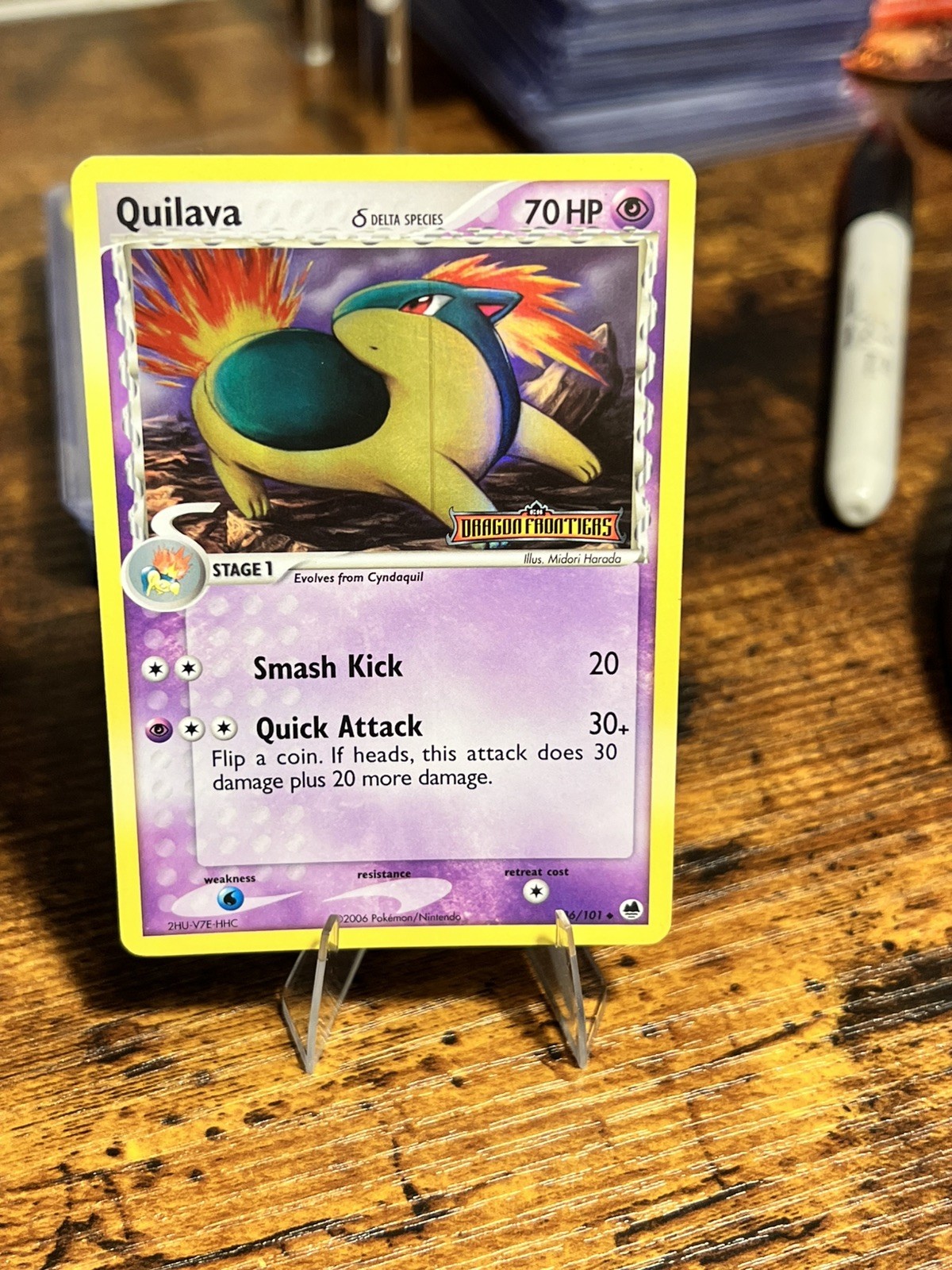 Quilava (Delta Species) 36/101 Dragon Frontiers Reverse Holo