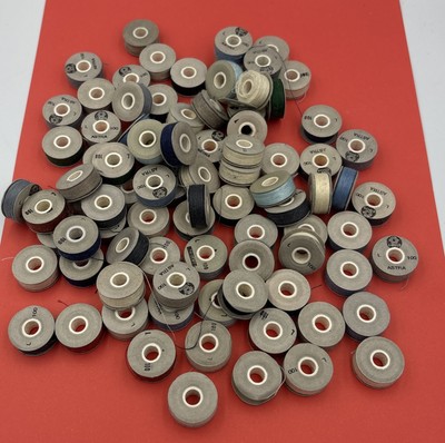 Lot of 85 Pre Wound Sewing Thread Paper Bobbins Varying Colors