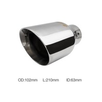 Endrohr Edelstahl Ø63Mm Runde SchräG- Universal Simoni Racing