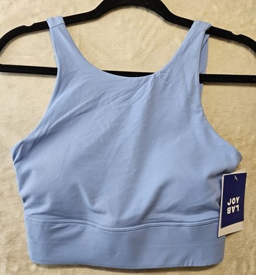 JoyLab Womens Small Light Blue Longline Sports Bra Moisture Wicking NWT