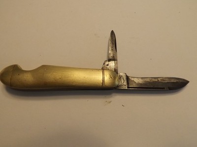 Vintage 1924-1933  USA UMC R219 Antique Rare Pocket Knife Brass-VG