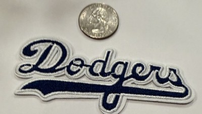 Los Angeles Dodgers embroidered iron on patch Approx 4 x  1.5  Awesome!