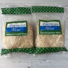 New American Moss Natural Excelsior 2 Bags 130cu In Non toxic Wood Fibers ASPEN