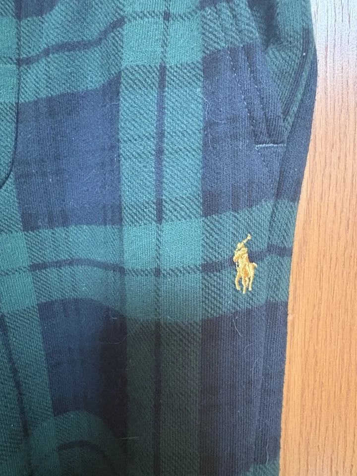 Suéteres polo masculino xadrez pônei Ralph Lauren com bolsos tamanho 7 novo sem etiquetas - Imagem 3 de 4