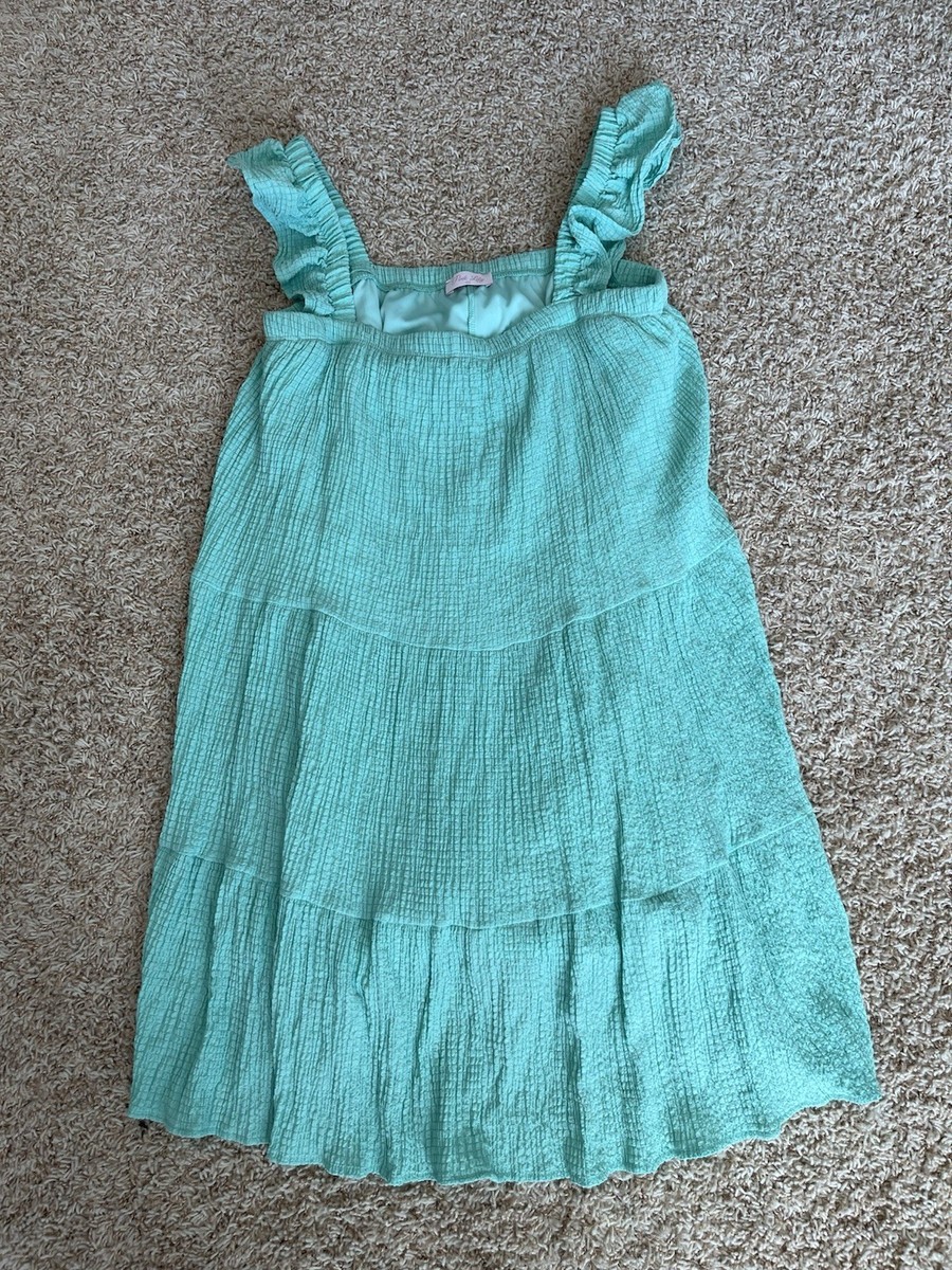 Pink Lily Boutique Mint Green Ruffle Sleeve Lined Crinkled Summer Dress XL  | eBay