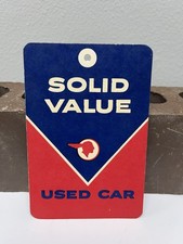 Vintage Pontiac Solid Value Used Cars Dealer Hanger Tag Original Nos
