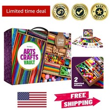Complete Crafting Set for Kids - Multicolor Arts Vault Gift for All Seasons