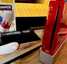 Nintendo Wii Super Mario Bros 25th Limited Edition Red Console Bowling Works