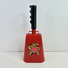 Maryland Terrapins 11 Inch Steel Cowbell with Handle Cheering Bell Terps Red