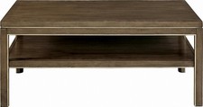 Exquisite Smoke Finish Cocktail Table with Silver Accents
