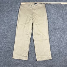 Dickies Pants Mens Size 34 Khaki Relaxed Fit Straight Leg Cotton Toyota Workwear