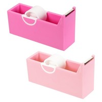 2Er Pack Klebebandhalter FüR Schreibtisch, Rosa & Rose