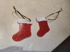 Coppia Di Oggetti in Resina Tema Natale