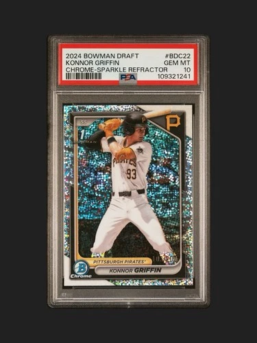 KONNOR GRIFFIN Rookie /200 Sparkle Refractor 1ST Bowman PSA 10 #BDC-22 (RC)