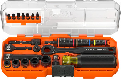 Klein Tools 23-Piece KNECT Impact Socket Set with Tool Organization Modbox