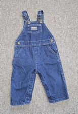 Vintage OshKosh B'Gosh 1980s? Vestbak Denim Overalls Size 18 Months USA Made