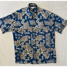Vintage 90s Pierre Cardin Mens Short Sleeve Button Down Rayon Shirt Large
