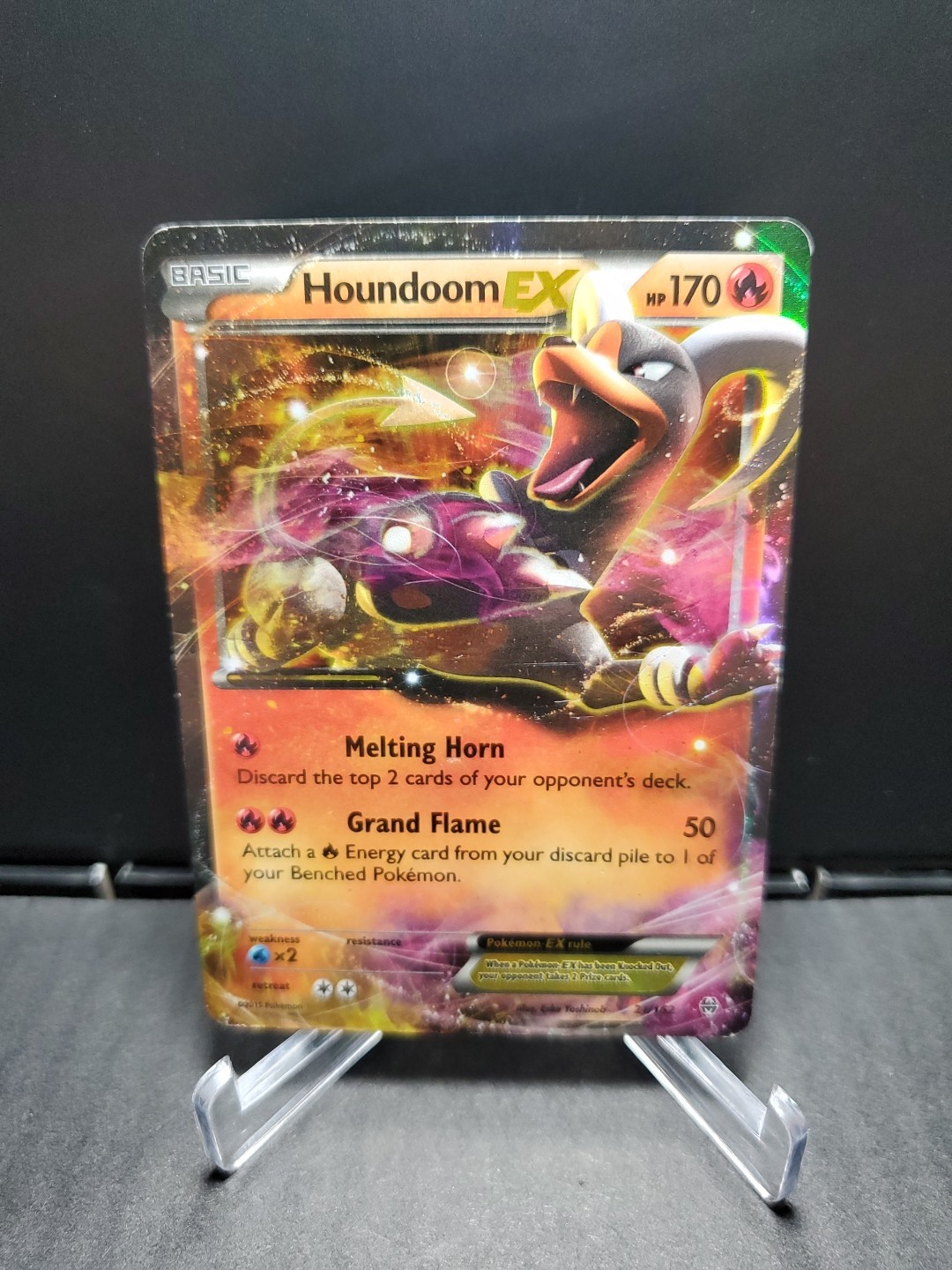 Pokemon TCG Houndoom EX 21/162 2015 XY Breakthrough Holo HP
