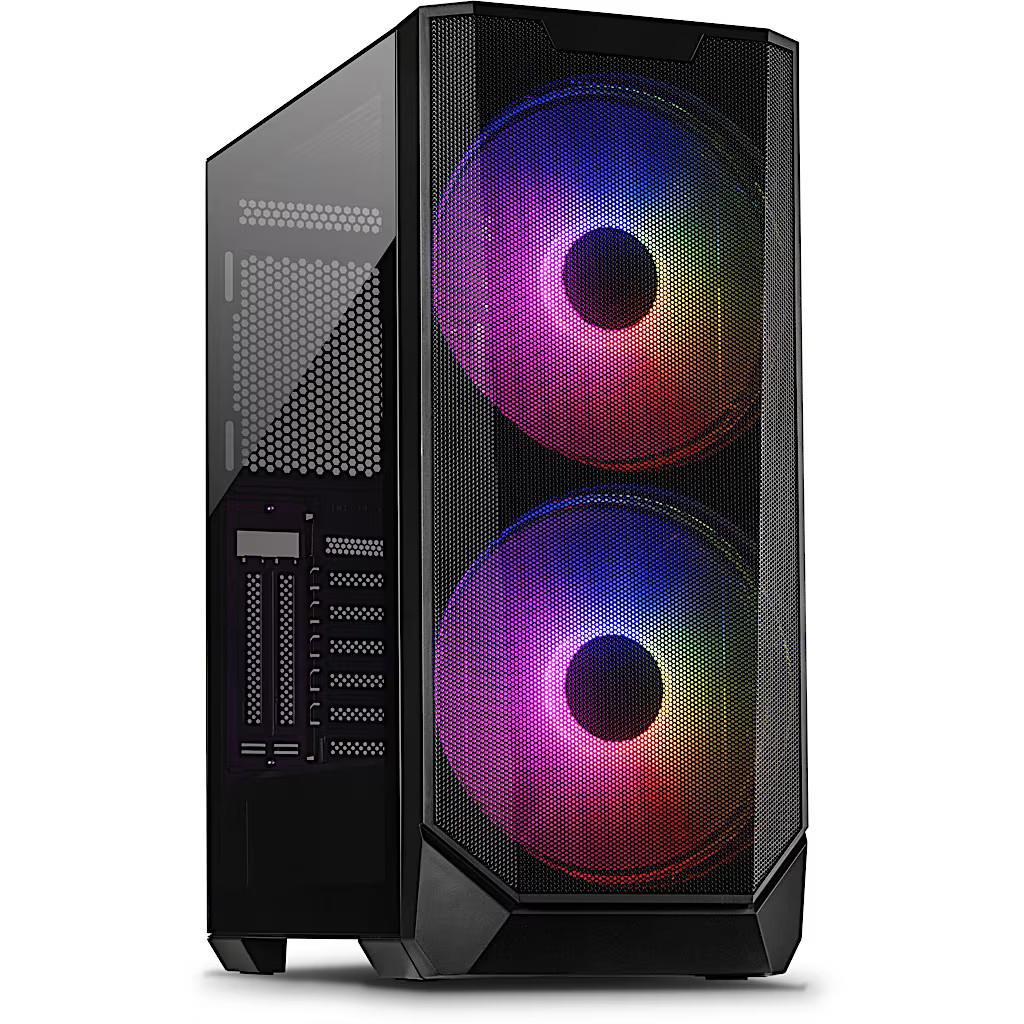 Inter-Tech IT-3503 Airstream ATX RGB Gaming Gehäuse,  , Schwarz