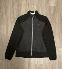 PUMA Big Boys Black Windbreaker Jacket Full-Zip Lightweight Pockets Size S