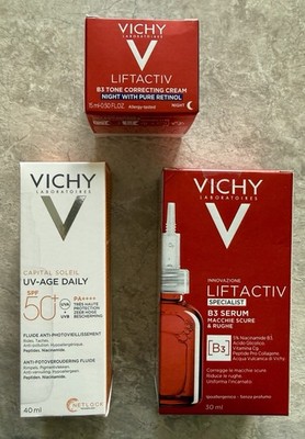 Vichy LiftActiv Serum, Nachtcreme mit Retinol und UV-Age-Daily