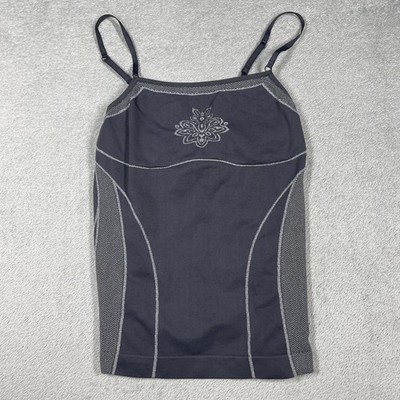 Athleta Tank Womens S Gray Camisole Square Neck Adjustable Stretch Yoga