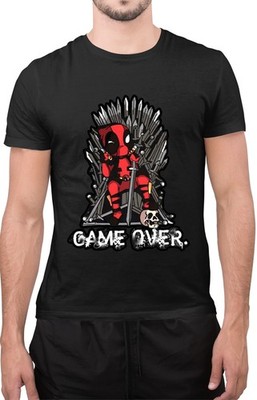 Inspiriertes Game Over Parodie klassischer Film Retro Design tot bedrucktes T-Shirt