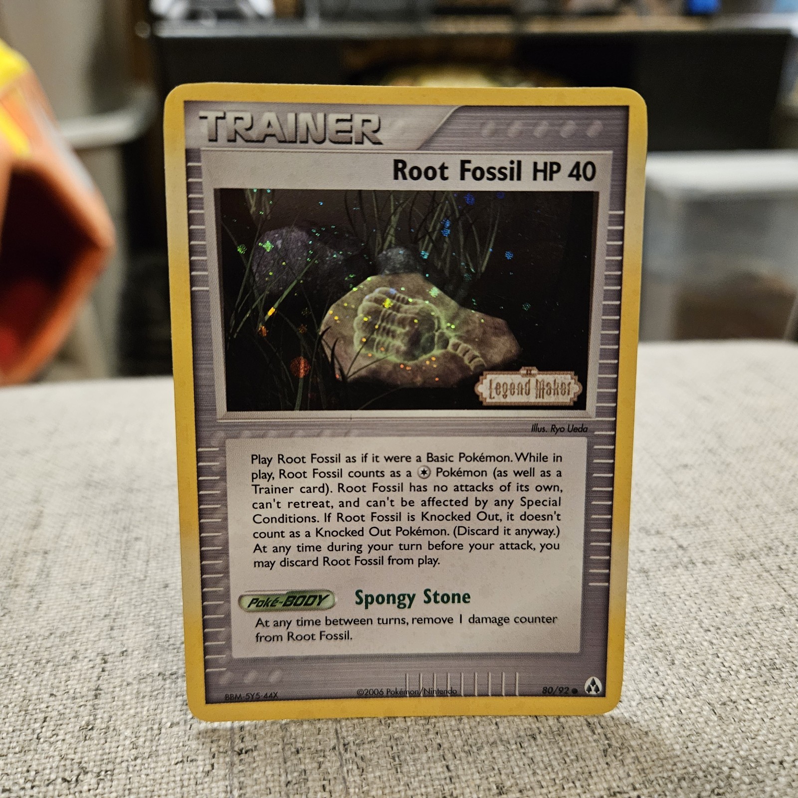 Root Fossil Pokemon TCG EX Legend Maker Reverse Holo Stamped Card #80/92