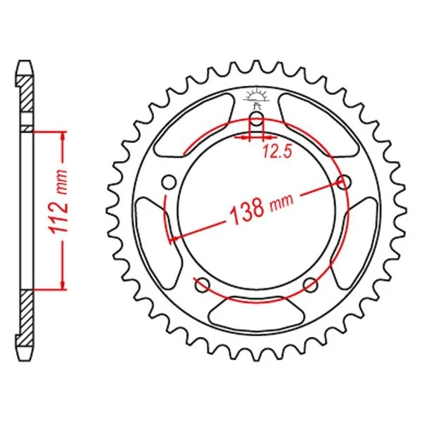 For Honda Shadow RS 750 10-13 JT Sprockets Rear High Carbon Steel Sprocket Foto 2 de 2