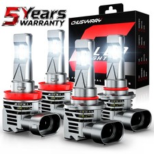 For Ford Fiesta 2011 2012 2013 Combo 9005 H11 LED Headlight High Low Beam Bulbs